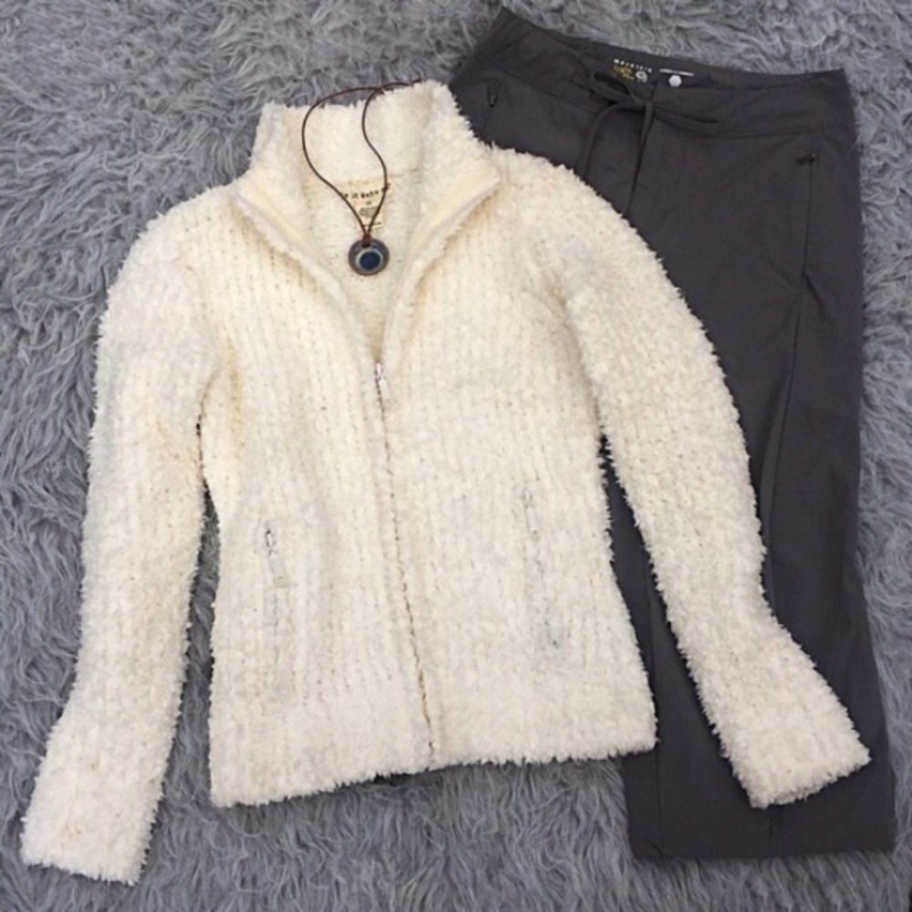Cozy cream-colored jacket from Anthropologie